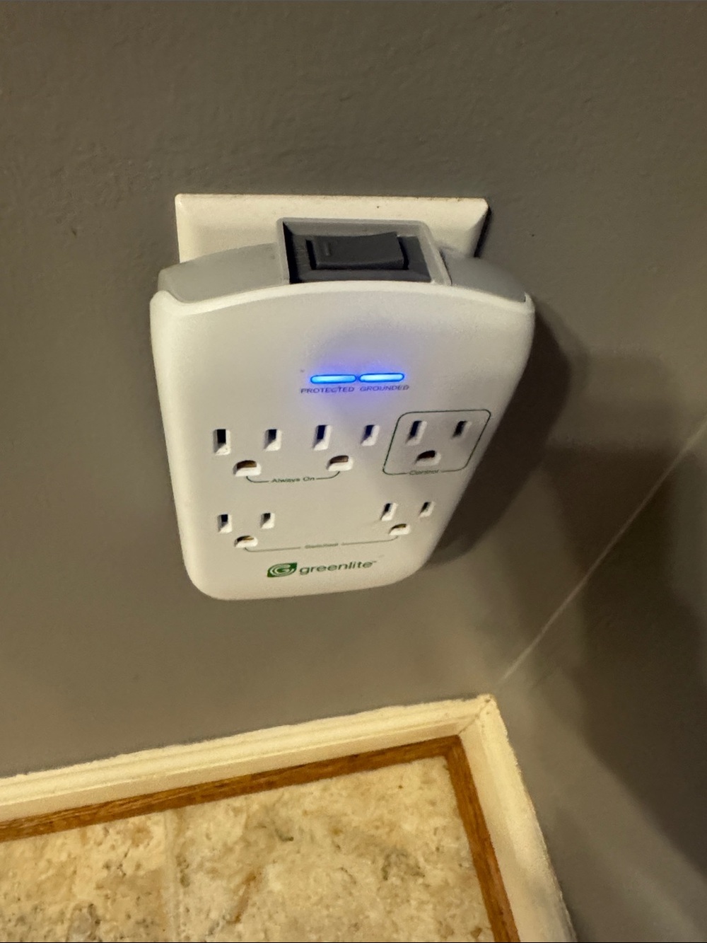 White Plug-In Surge Protector Outlet Splitter (Pair) - Picture 5 of 5